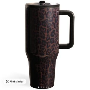 HydroJug Luxe Leopard Tumbler - Black and Brown